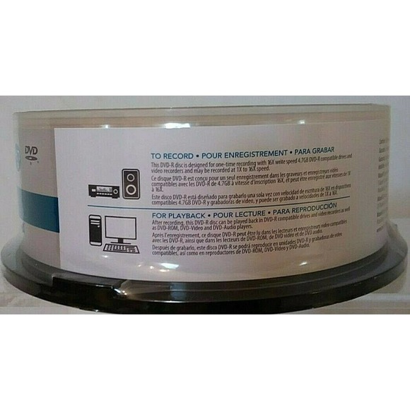 Maxell Max Data DVD-R Disc 4.7GB 16X 120 Minute 25 Pack Data Voice Music Sealed - Picture 2 of 7